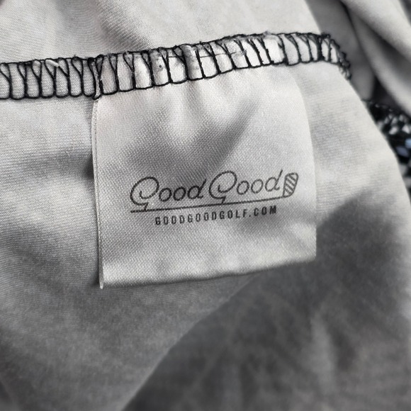 Good Good Golf Mens 2XL Quarter Zip Pullover Blue Black Snowflake Print - Picture 5 of 8